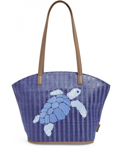 Womens Straw Tote Bag Regatta Turtle Blue $55.20 Shoulder Bags