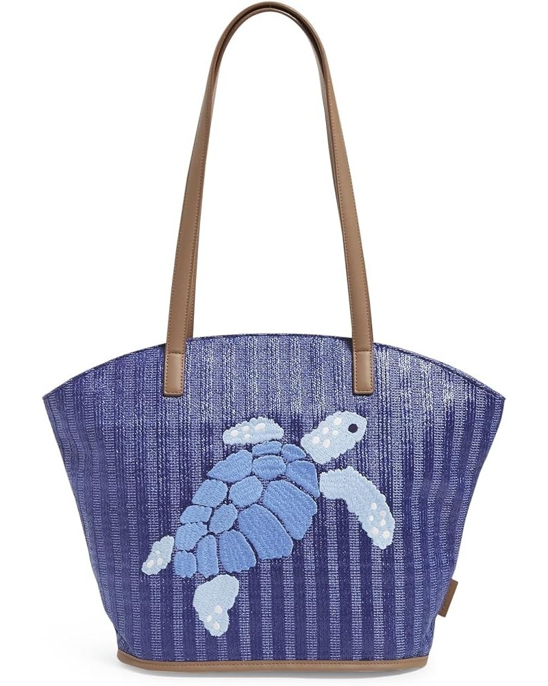 Womens Straw Tote Bag Regatta Turtle Blue $55.20 Shoulder Bags