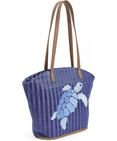 Womens Straw Tote Bag Regatta Turtle Blue $55.20 Shoulder Bags