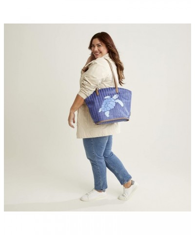 Womens Straw Tote Bag Regatta Turtle Blue $55.20 Shoulder Bags