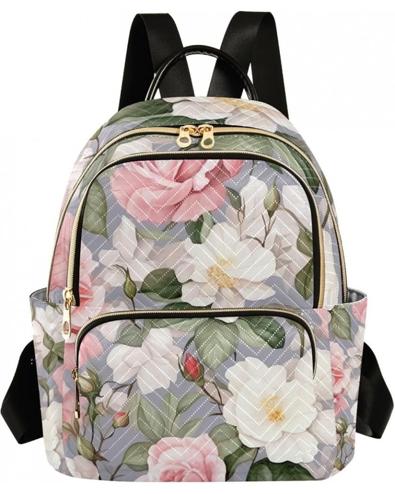 Hand Drawn Bubble Milk Anti Theft Backpacks, Women Backpack, Womens Vacation Backpack, S Watercolor Roses-1 Medium $16.31 Bac...