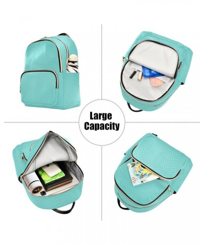 Turquoise Backpack Purse for Women, Anti Theft Backpack Lightweight Small Travel Backpack Shoulder Bag for Work Travel Mini(1...