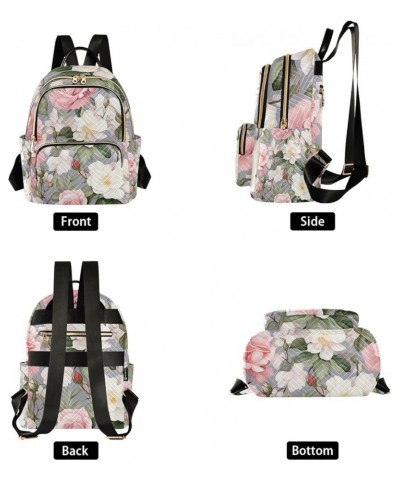 Hand Drawn Bubble Milk Anti Theft Backpacks, Women Backpack, Womens Vacation Backpack, S Watercolor Roses-1 Medium $16.31 Bac...