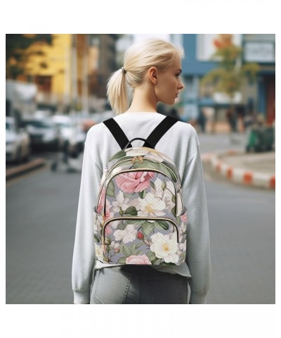 Hand Drawn Bubble Milk Anti Theft Backpacks, Women Backpack, Womens Vacation Backpack, S Watercolor Roses-1 Medium $16.31 Bac...