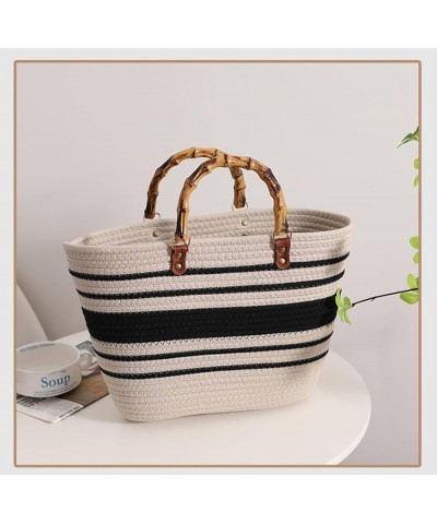 Woven Tote large capacity beach bag fashion casual Mi $38.99 Totes