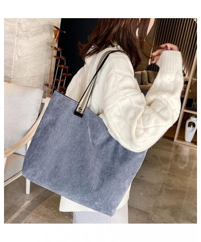 Corduroy Tote Bags Women Canvas Casual Shoulder Bags Top Handle Retro Satchel Purse Pink $9.44 Totes