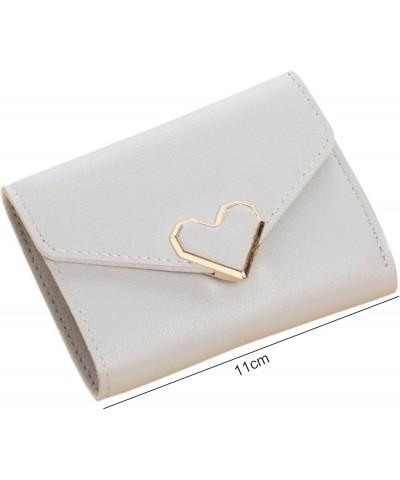 Women Wallet Three Folds Storage Scratch Resistant Portable Short Women Wallet Fashion Accessories Grey Gray $7.90 Wallets