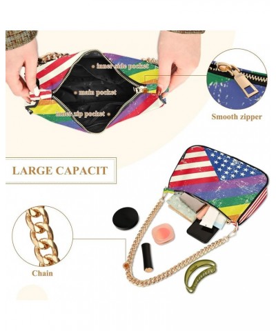 Shoulder Bags for Women American US Flag Independence Day Patriotic Hobo Tote Handbag Small Clutch Purse with Zipper Closure ...