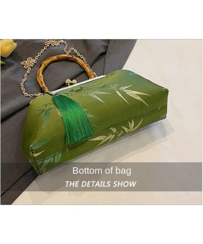 New Chinese Style Bags Worn With Cheongsam, Women's Chinese Style Hanfu Gold Bag Handbag, Retro Hand-Carried Bamboo Bag Blue ...