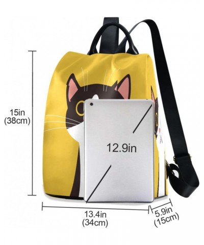 Cat Women Backpack Purse Anti-theft Casual Shoulder Bag Fashion Ladies Bags $20.16 Backpacks