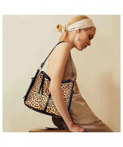 Tote Handbags for Women Concealed Carry Purses Vegan Leather Hobo Shoulder Bag 3pcs Purse Set Z146 Leopard $18.87 Totes