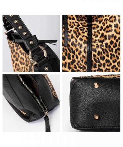 Tote Handbags for Women Concealed Carry Purses Vegan Leather Hobo Shoulder Bag 3pcs Purse Set Z146 Leopard $18.87 Totes