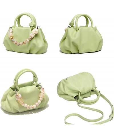 Cloud Clutch Purses for Women Soft Leather Dumpling Bag Beaded Slouchy Pouch Bag Small Handbag Crossbody Purse Green $15.58 E...