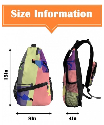 Sling Bag Crossbody Sling Backpack Waterproof Chest Bag Daypack Shoulder Bag for Hiking Walking Travel Fallplr1985 $20.04 Cro...