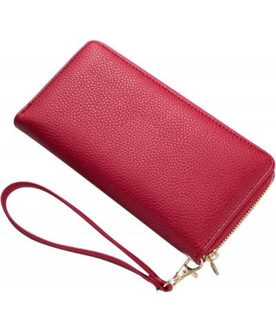 Women Wristlet Wallet with Cell Phone Holder Zip Around Handbag … Red-2 $8.47 Wristlets