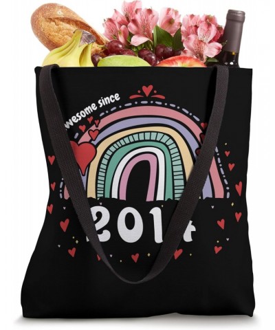 Awesome 2014 - 9th Birthday w/ Cute Vintage Groovy Rainbow Tote Bag $12.54 Totes