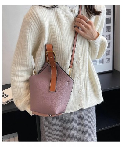 Women's Bucket Shoulder Crossbody Bag PU Leather Hobo Bag Fashion Purse Retro Handbag Totes Satchels Brown $16.32 Totes