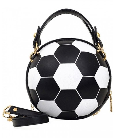 Women's Bag Fashionable Football Bag Versatile Shoulder Bag Messenger Bag Shoulder Bag Black $11.20 Shoulder Bags