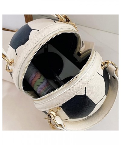 Women's Bag Fashionable Football Bag Versatile Shoulder Bag Messenger Bag Shoulder Bag Black $11.20 Shoulder Bags