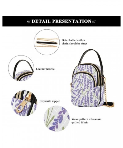 Light Lavender Small Ladies Crossbody Bag, Shoulder Handbag, Chain Crossbody Bag, Suitable for Daily Commuting, Outing Travel...