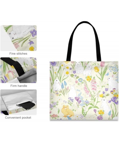 Canvas Tote Bag for Women with Pocket,Canvas Tote Purse Work Tote Bag Canvas Shopping Bag Easter 2 $9.89 Totes