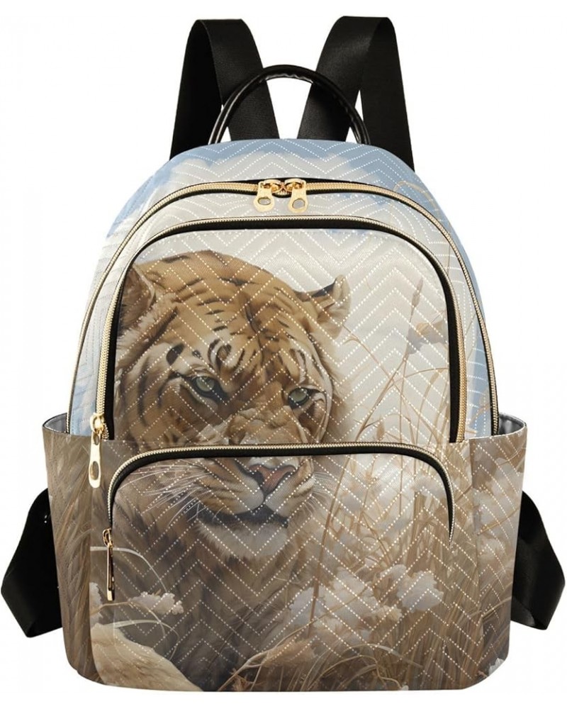 Tiger Rice Straw Fashion Travel Backpack for Women Multi Pockets Lightweight Purse for Women-S Multicolor Medium $17.35 Backp...