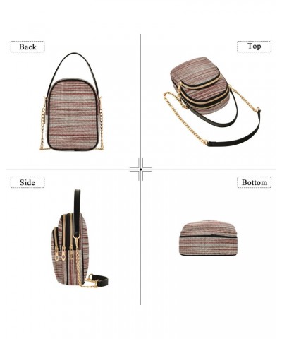 Cell Phone Purse Horizontal Lines Woven Crossbody Handbag Durable Shoulder Bag Sturdy Travel Pouch Compact Chic Bag for Women...