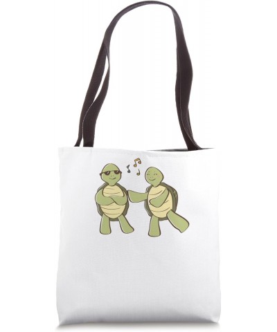 Two Turtles Dancing Wildlife Tortoise Tote Bag $12.16 Totes