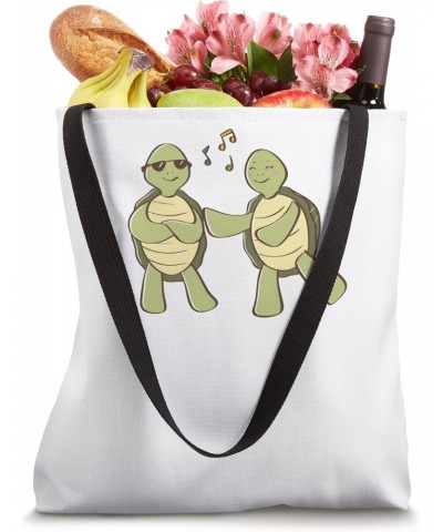 Two Turtles Dancing Wildlife Tortoise Tote Bag $12.16 Totes