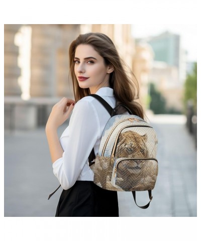 Tiger Rice Straw Fashion Travel Backpack for Women Multi Pockets Lightweight Purse for Women-S Multicolor Medium $17.35 Backp...