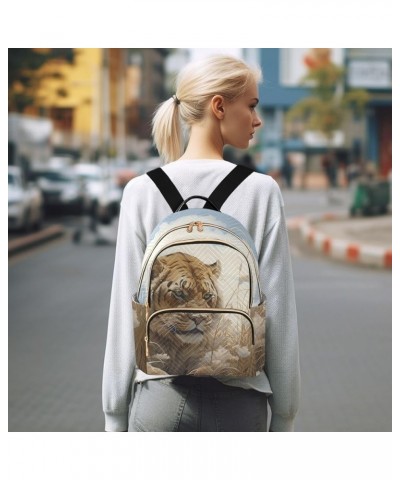 Tiger Rice Straw Fashion Travel Backpack for Women Multi Pockets Lightweight Purse for Women-S Multicolor Medium $17.35 Backp...