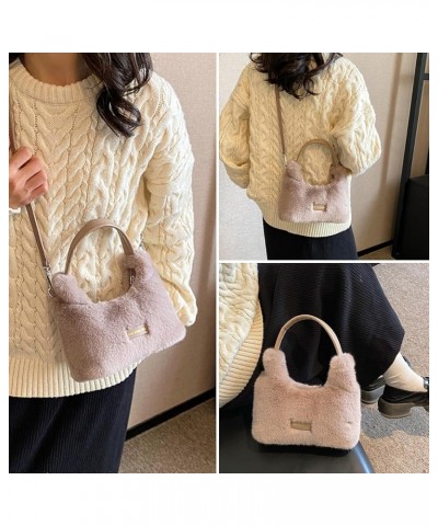 Fluffy Purses for Women, Furry Bags Y2K Faux Fur Purse Fluffy Tote Bag Fuzzy Shoulder Handbags A-grey $14.81 Totes