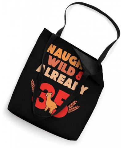 Naughty Wild & Already 35 Birthday Llama Alpaca Tote Bag $13.20 Totes