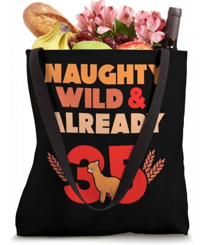 Naughty Wild & Already 35 Birthday Llama Alpaca Tote Bag $13.20 Totes