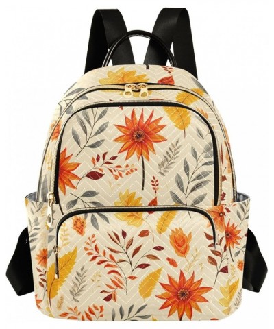 Mini Backpack Purse for Women, Autumn Leaf Flowers Travel Bag Casual Daypack Shoulder Bag Medium $16.31 Backpacks