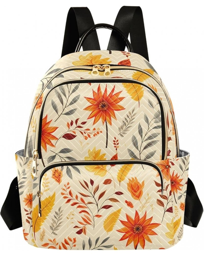 Mini Backpack Purse for Women, Autumn Leaf Flowers Travel Bag Casual Daypack Shoulder Bag Medium $16.31 Backpacks