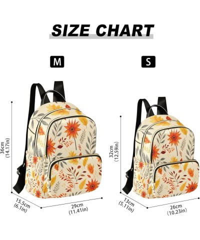 Mini Backpack Purse for Women, Autumn Leaf Flowers Travel Bag Casual Daypack Shoulder Bag Medium $16.31 Backpacks