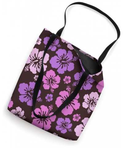 Hibiscus purple Violet pink print Floral Hawaiian Flowers Tote Bag $12.25 Totes