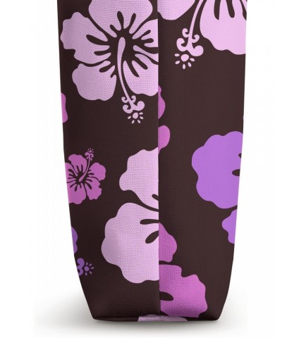 Hibiscus purple Violet pink print Floral Hawaiian Flowers Tote Bag $12.25 Totes