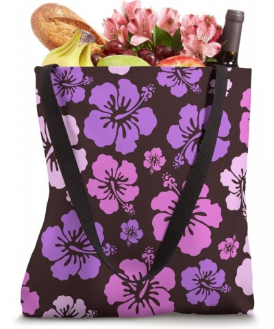 Hibiscus purple Violet pink print Floral Hawaiian Flowers Tote Bag $12.25 Totes