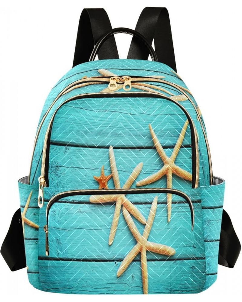 Fashion Backpack Mini Backpack Purse Casual Daily Backpack Starfish on A Blue for Travel for College Work Small $14.62 Backpacks