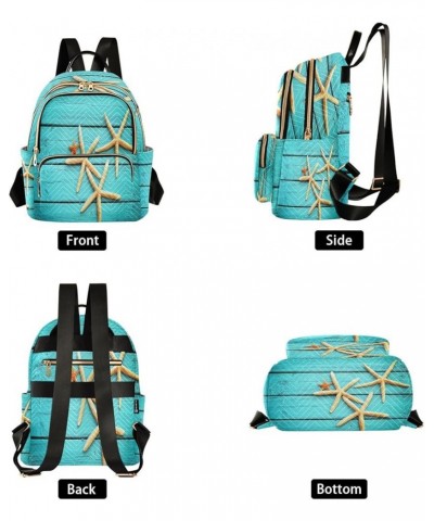 Fashion Backpack Mini Backpack Purse Casual Daily Backpack Starfish on A Blue for Travel for College Work Small $14.62 Backpacks