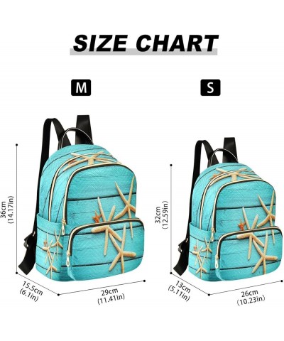 Fashion Backpack Mini Backpack Purse Casual Daily Backpack Starfish on A Blue for Travel for College Work Small $14.62 Backpacks