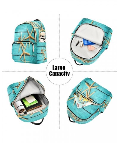 Fashion Backpack Mini Backpack Purse Casual Daily Backpack Starfish on A Blue for Travel for College Work Small $14.62 Backpacks