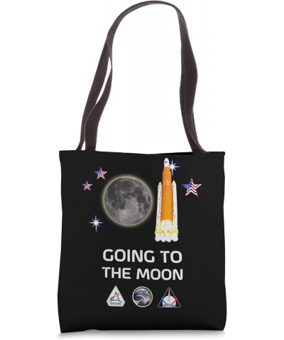 Official Rocket Launch US Flag Stars GOING TO THE MOON Tote Bag $11.43 Totes