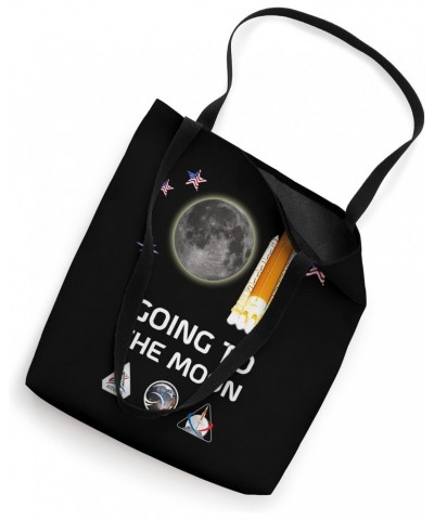 Official Rocket Launch US Flag Stars GOING TO THE MOON Tote Bag $11.43 Totes