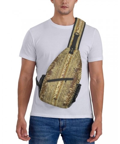 Cross Shoulder Bag Ethnic Egyptian Dress Style Golden Chest Pack Adjustable Strap Hiking Sling Daypack For Men Women $11.48 C...