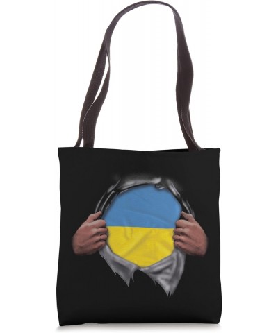 Ukraine Flag Ripped Tote Bag $15.65 Totes