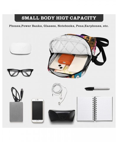 Small Shoulder Messenger Bags Women and Men Mini Adjustable Crossbody Handbag Multicoloured18 $9.68 Crossbody Bags