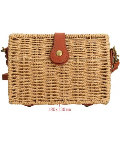 Straw Beach Bag Natural Hand Summer Tote Handbags Woven Handle Shoulder Bag For Women Straw Bag M1 $17.70 Totes